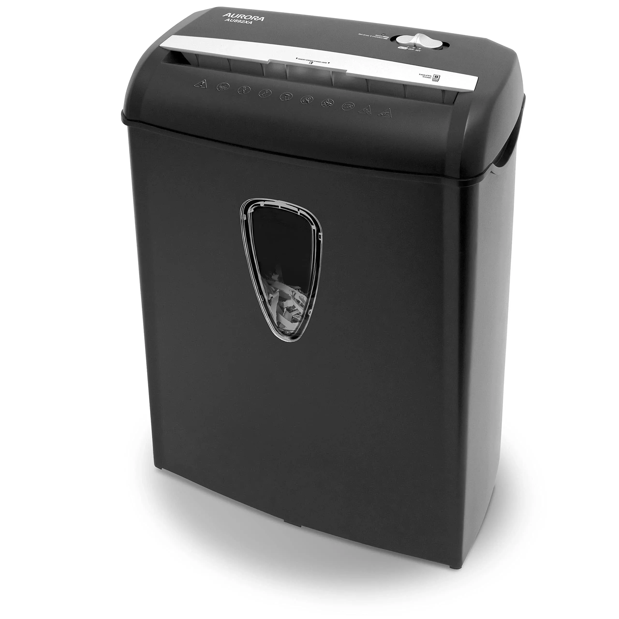 Aurora 8-Sheet Crosscut Paper and Credit Card Shredder, Security P-4