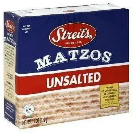 Streit's Matzo,unsalted, Size: 11 oz, Multicolor