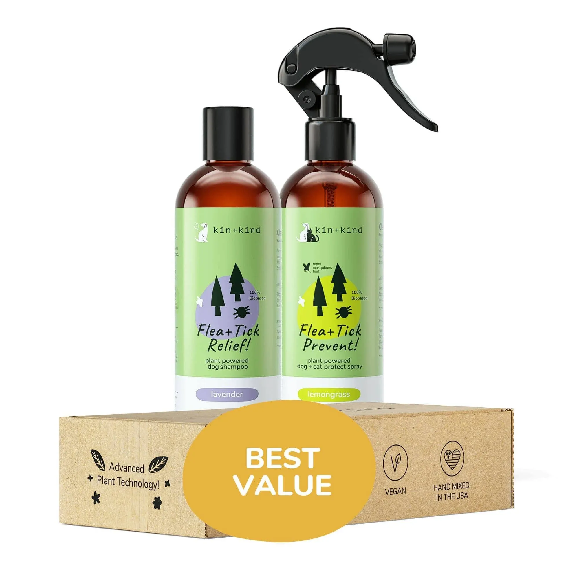 Flea Tick Protection Kit (Lavender Shampoo - Lemongrass Spray)