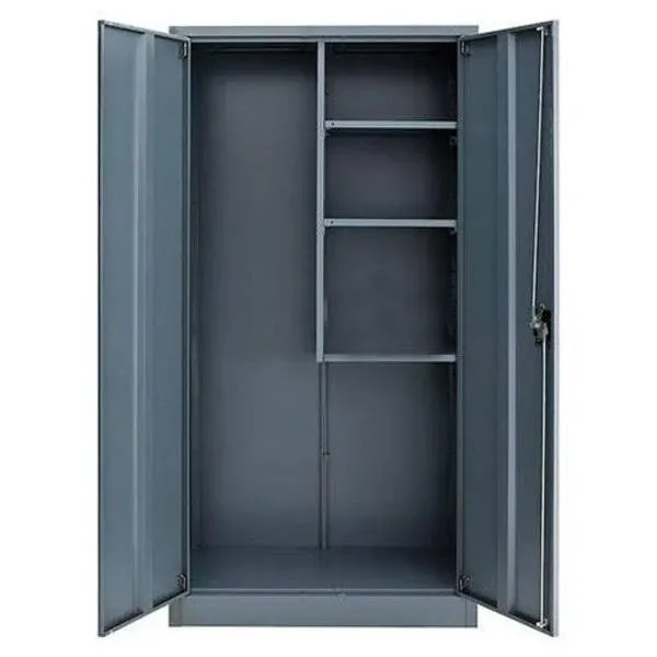 Global Industrial Unassembled Janitorial Cabinet 36x18x72 Gray