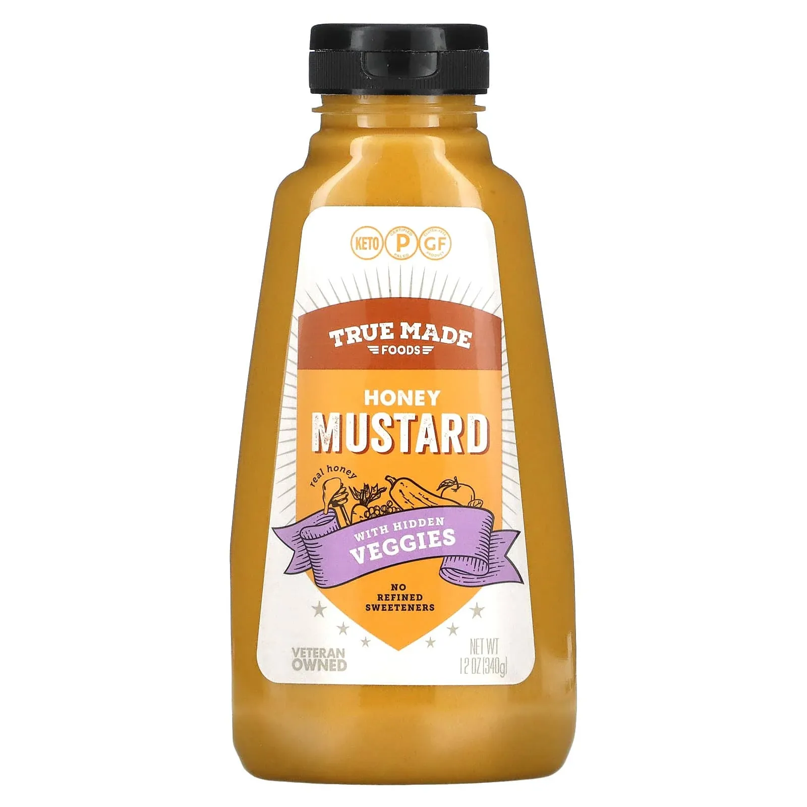 TRUE MADE FOODS Honey Mustard with Hidden Veggies, 12 OZ