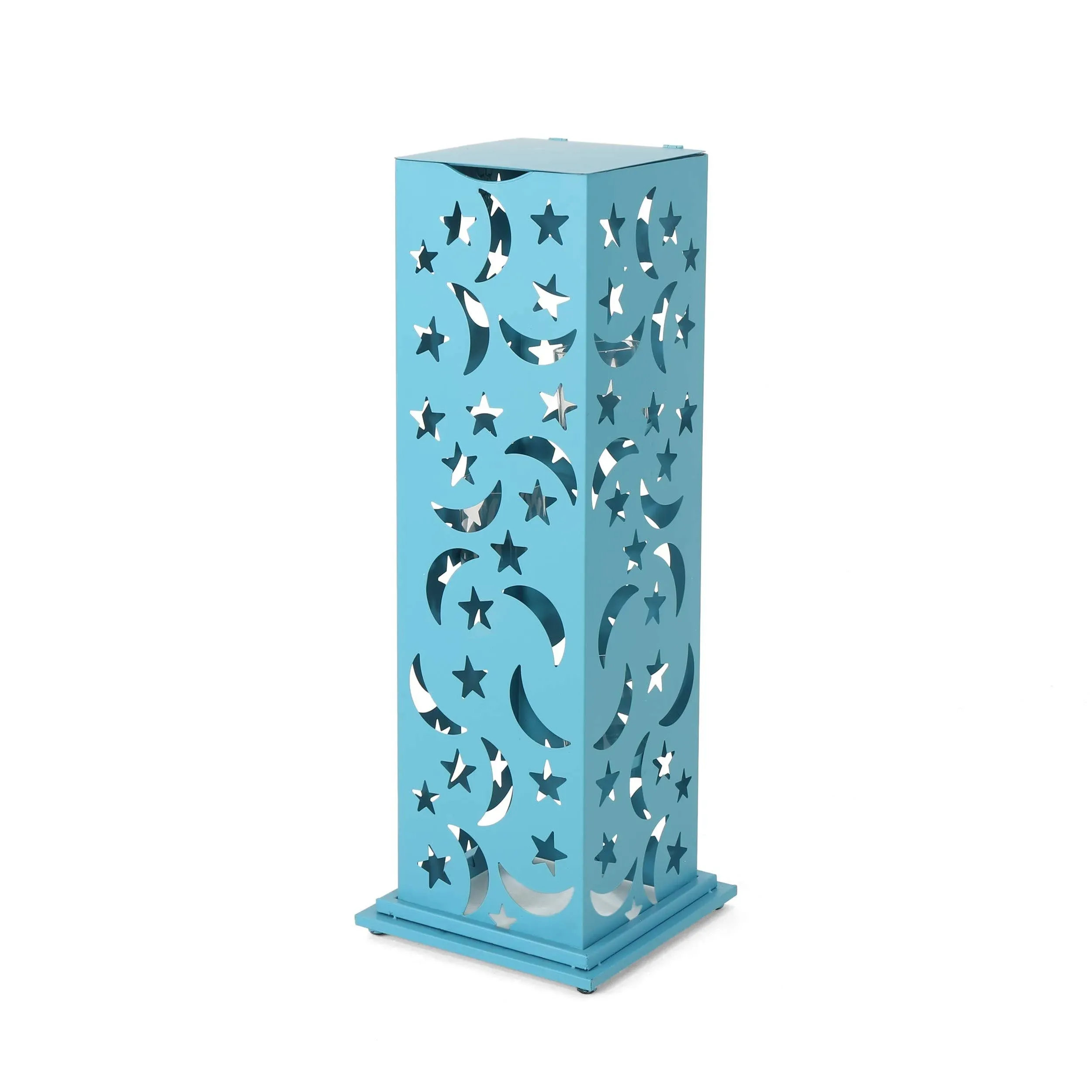 GDF Studio Rovien Outdoor Iron Cutout Lantern - Contemporary - Candleholders - by GDFStudio | Houzz