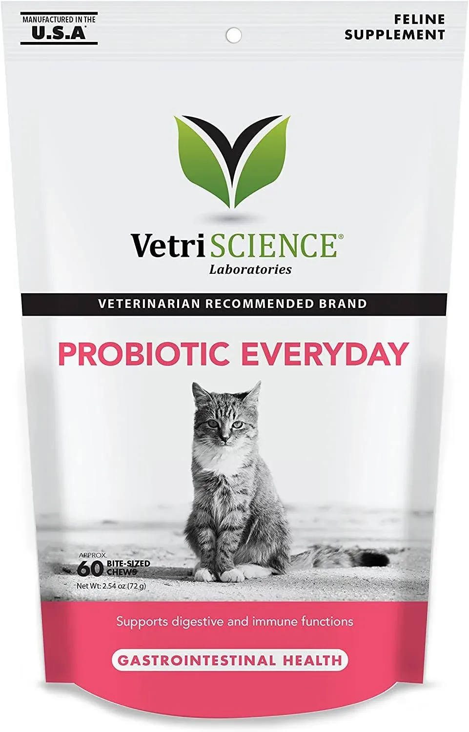 VetriScience Probiotic Everyday for Cats - 60-Bite Size Chews