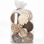 Andaluca Decorative Balls Bowl Filler Beige Orbs Floral Home Decor (Cocoa Floral)