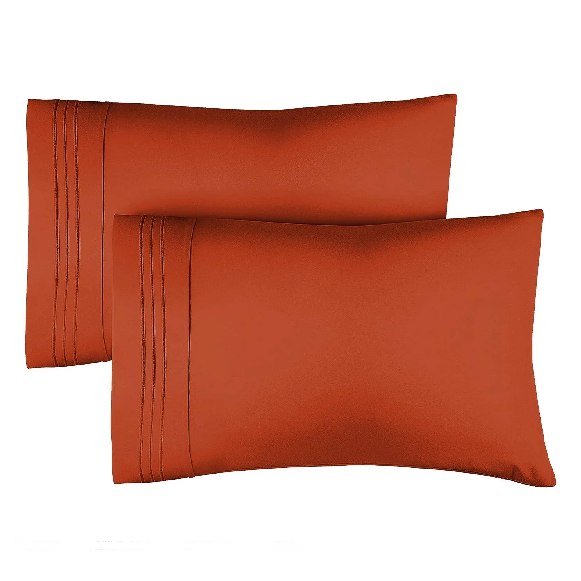 2 Pillowcase Set New Colors King / Terracotta