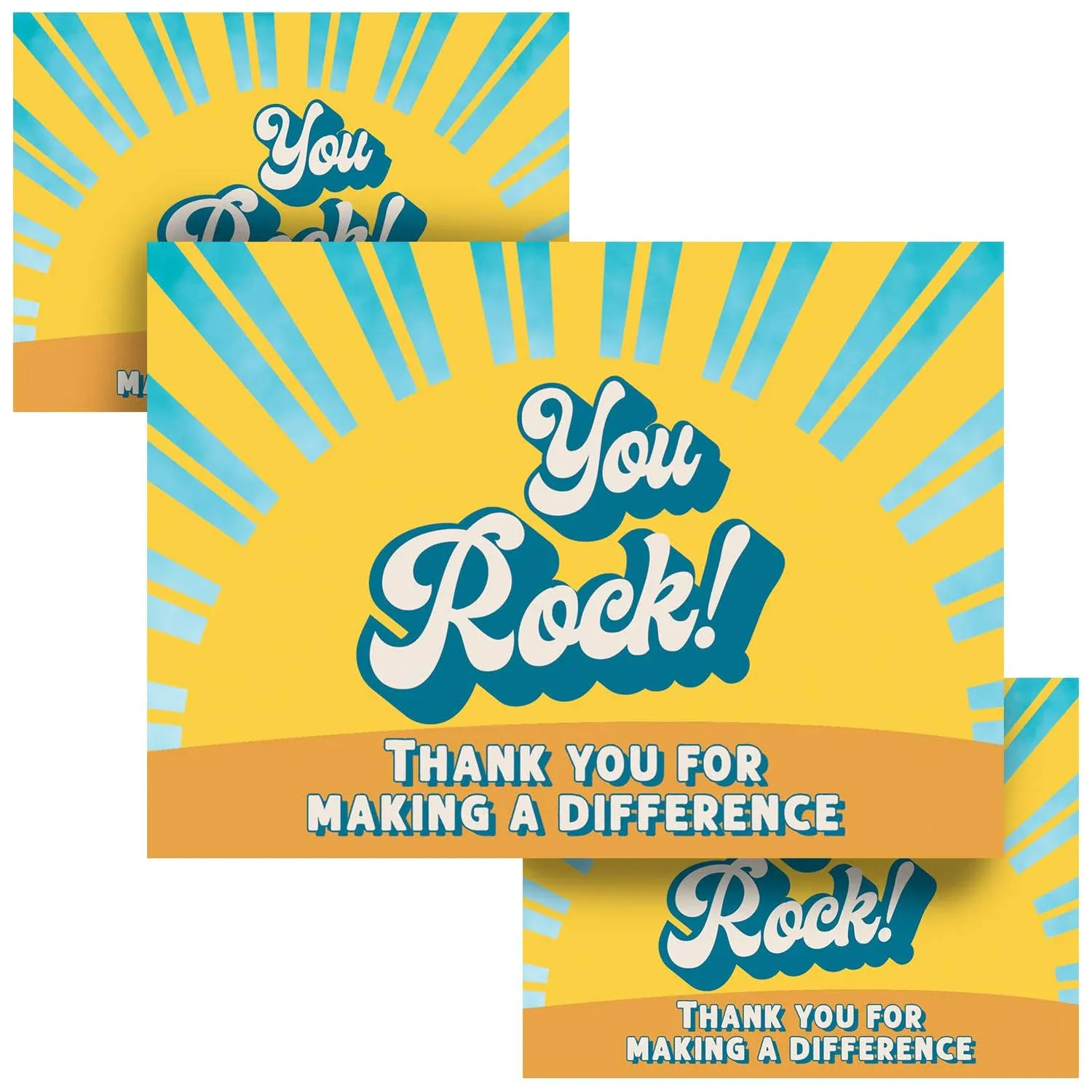 T Marie 50 Thank You Postcards - 4x6 You Rock Cards for Employee Appreciation ...