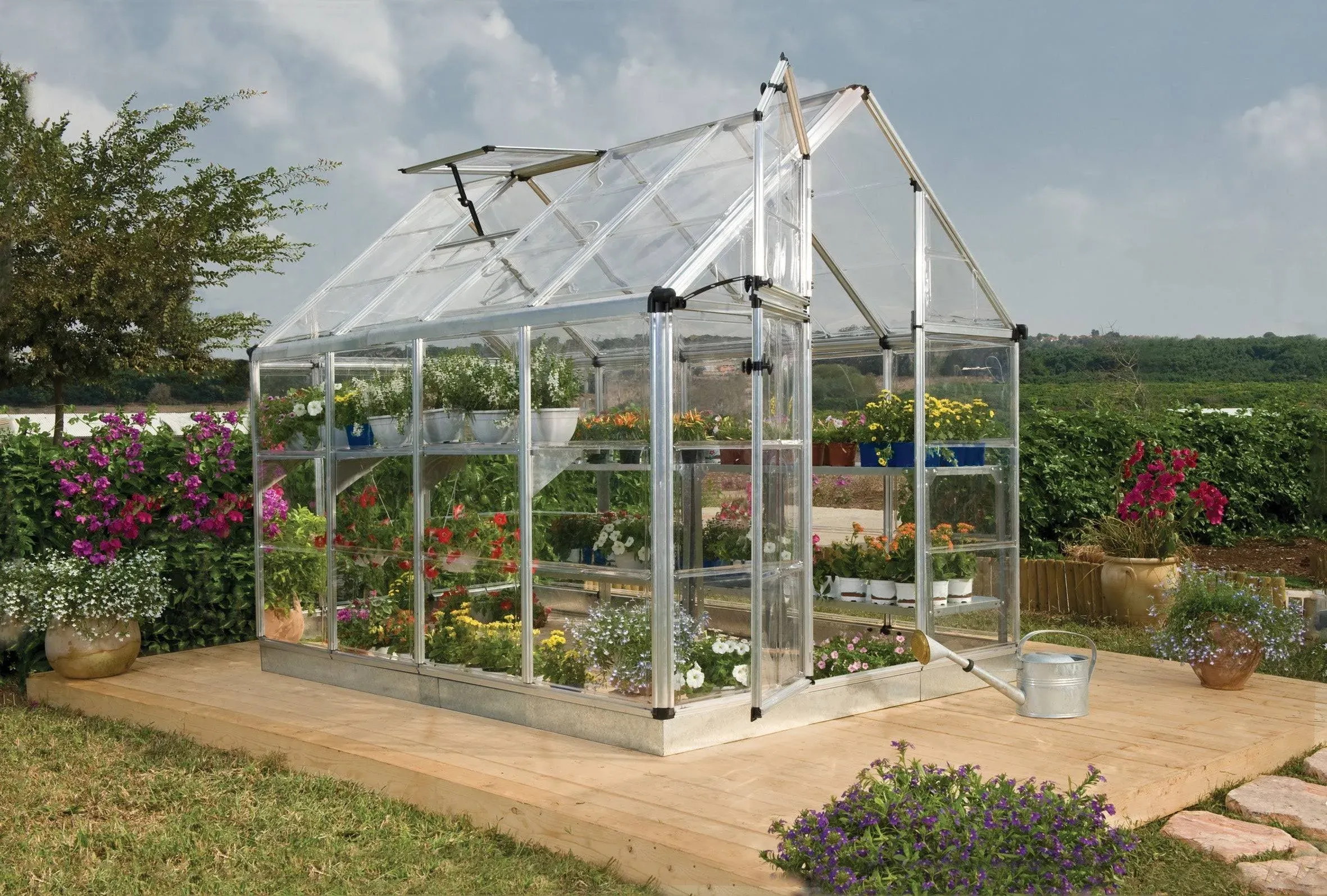 Palram - Canopia Snap & Grow - Multiple Sizes - Silver - Walk-In Greenhouse