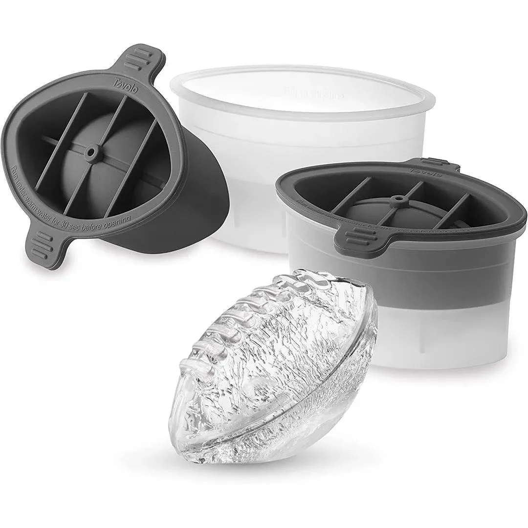 Tovolo Sports Themed Ice Molds, Assorted Set of 4 - Large Ice Mold Gift Set - Unique Ice Mold Chills Drinks - Odor-Free Freezer Storage, Dishwasher-Safe with Silicone Plunger