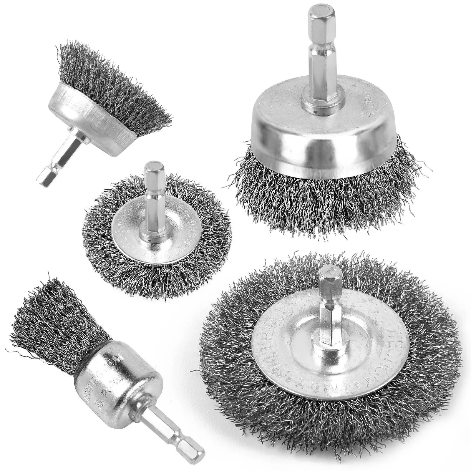 Wire Brush for Drill, Wire Wheel Brush Cup Set, Drill Wire Brush for Drill 1/4 ...