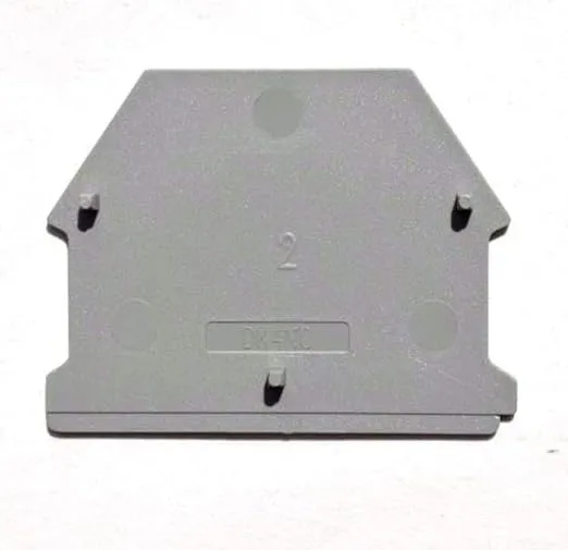 Dinkle DK4NC-S13110 DIN Rail Terminal Block End Cover for DK4N-S13110 Gray, Pack ...