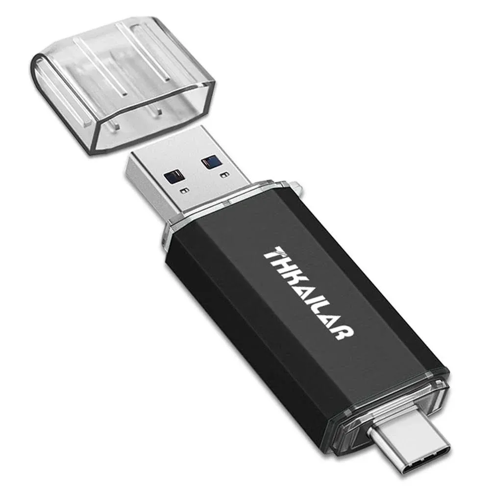 THKAILAR USB C Flash Drive 64GB 2 in 1 OTG USB 3.1 Thumb Drive Memory Stick for ...