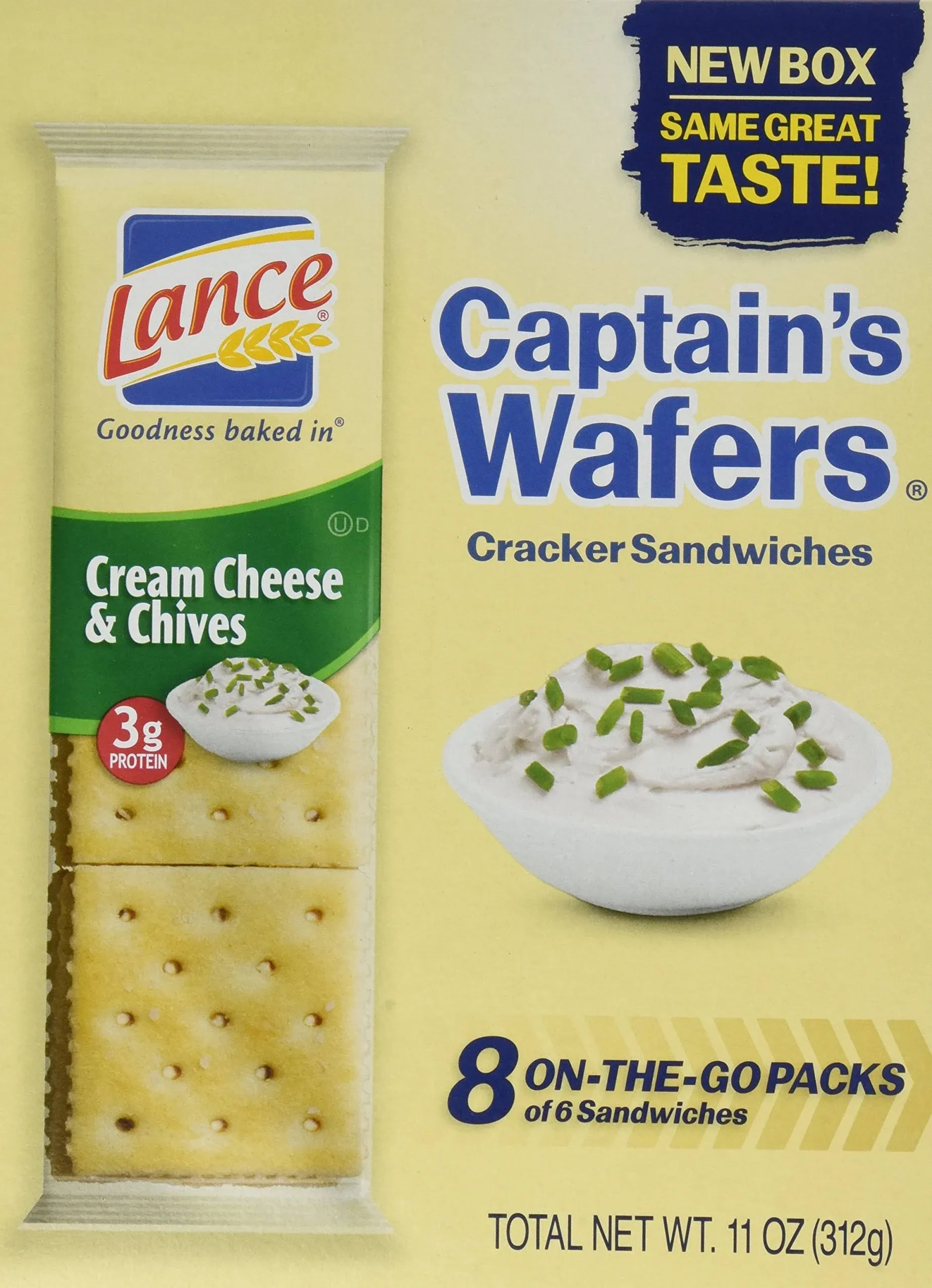 Lance Captain's Wafers Cream Cheese & Chives Crackers, 3 Pound