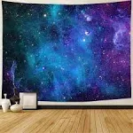 Lahasbja Galaxy Blue Starry Sky Tapestry, XL/70.8'' x 92.5'', Wall Art for Living Room, Dorm