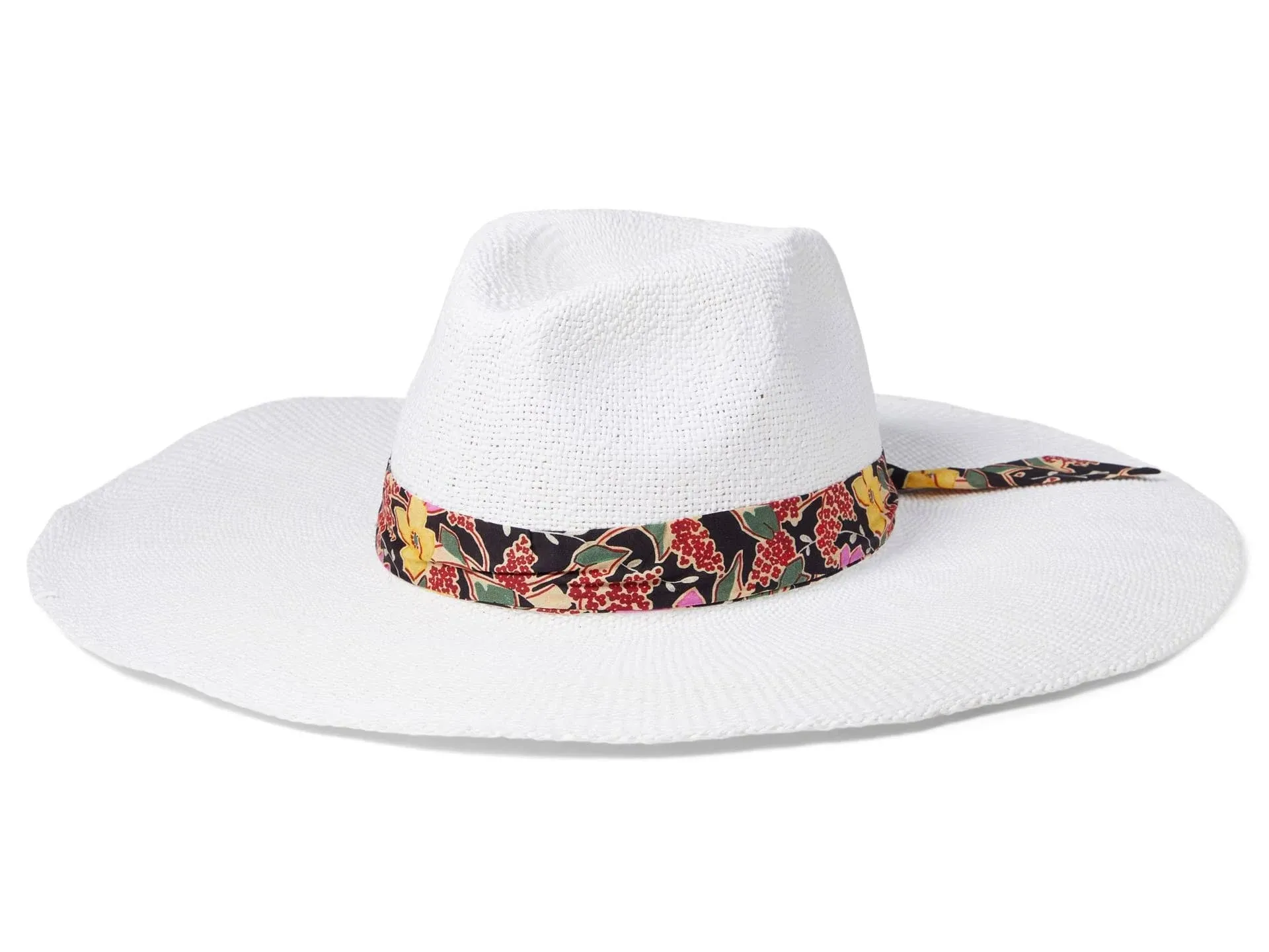 Ted Baker London Abbyyy Print Trim Straw Sun Hat in Ecru