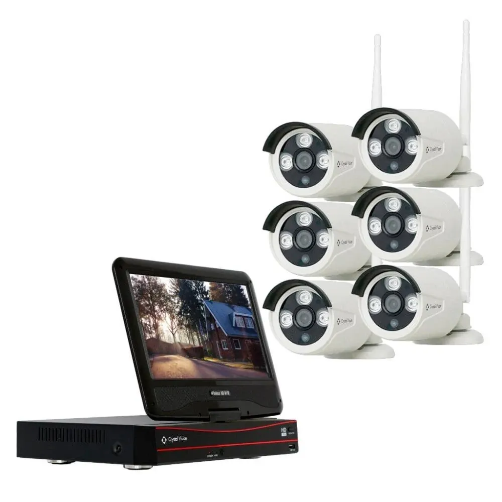 [8CH] Crystal Vision CVT808A-20WB 1080P Full HD Wireless Surveillance System NVR ...