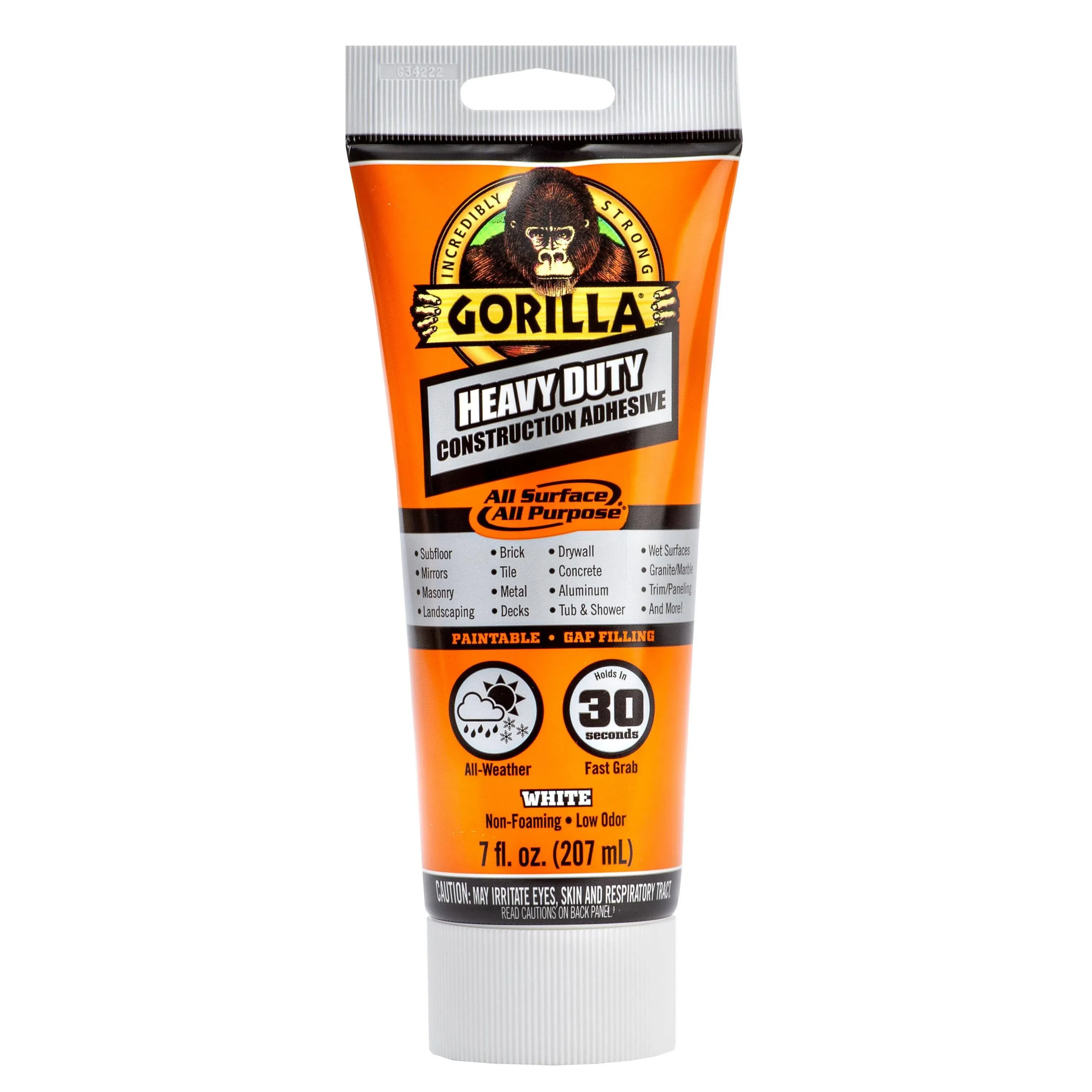 Gorilla 7 oz. Heavy Duty Construction Adhesive