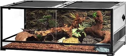 REPTIZOO - RK0226 - 48" x 24” x 18” - Knock Down - Reptile Glass Terrarium - Sliding Door