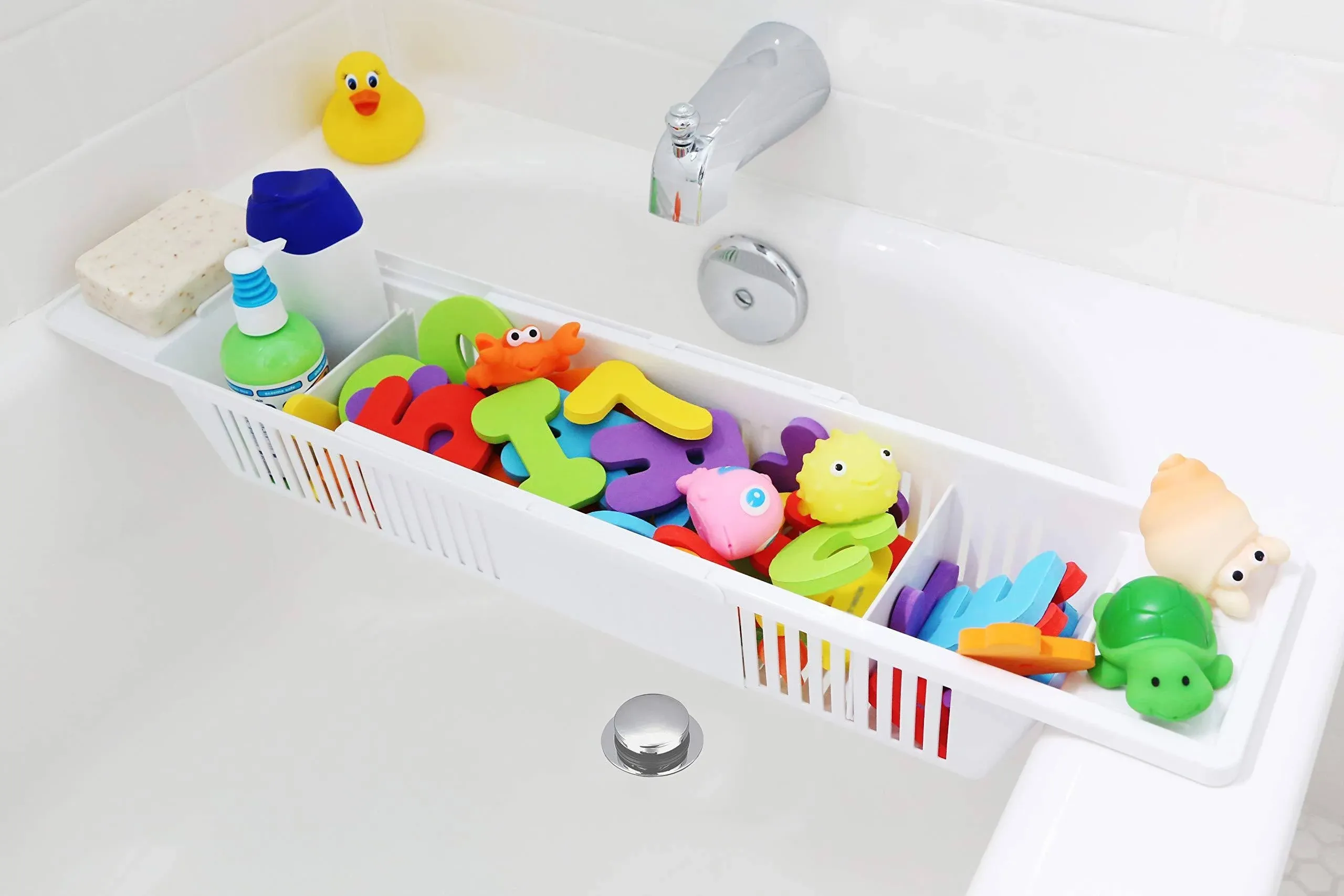 #1 Rated Bath Toy Organizer & Bathtub Storage Basket