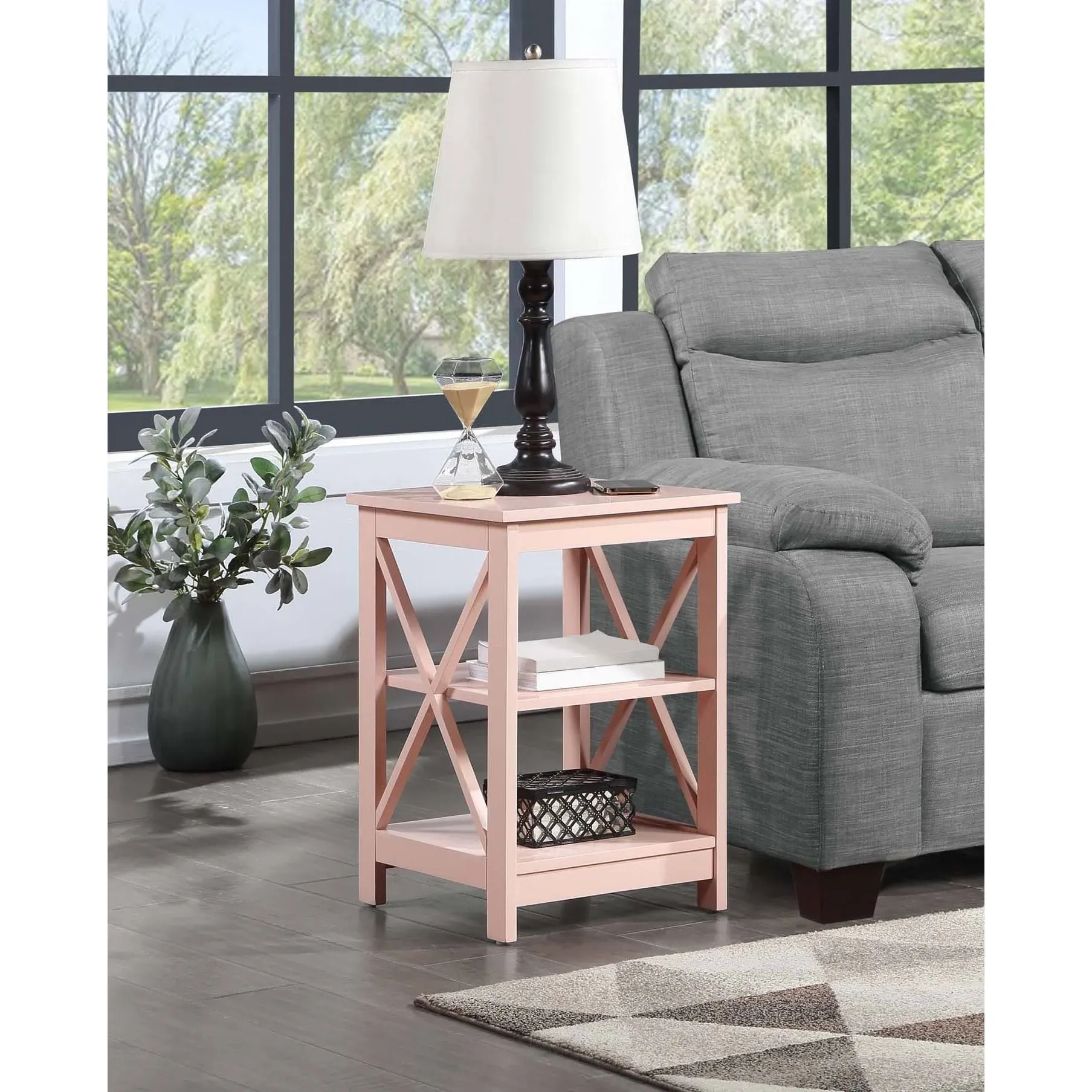 Convenience Concepts Oxford End Table with Shelves