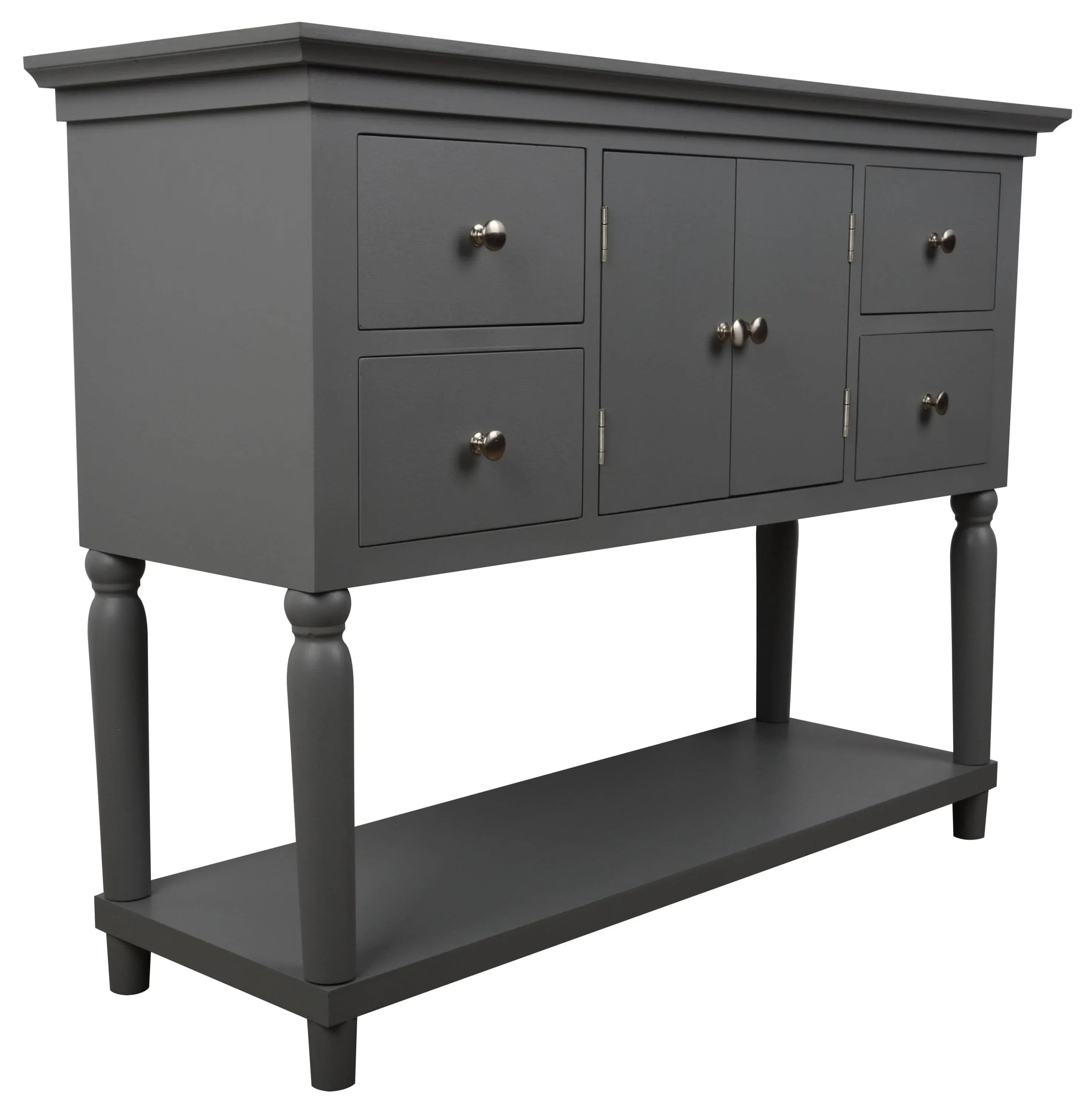 Decor Therapy Taylor Four Drawer Console Table Gray