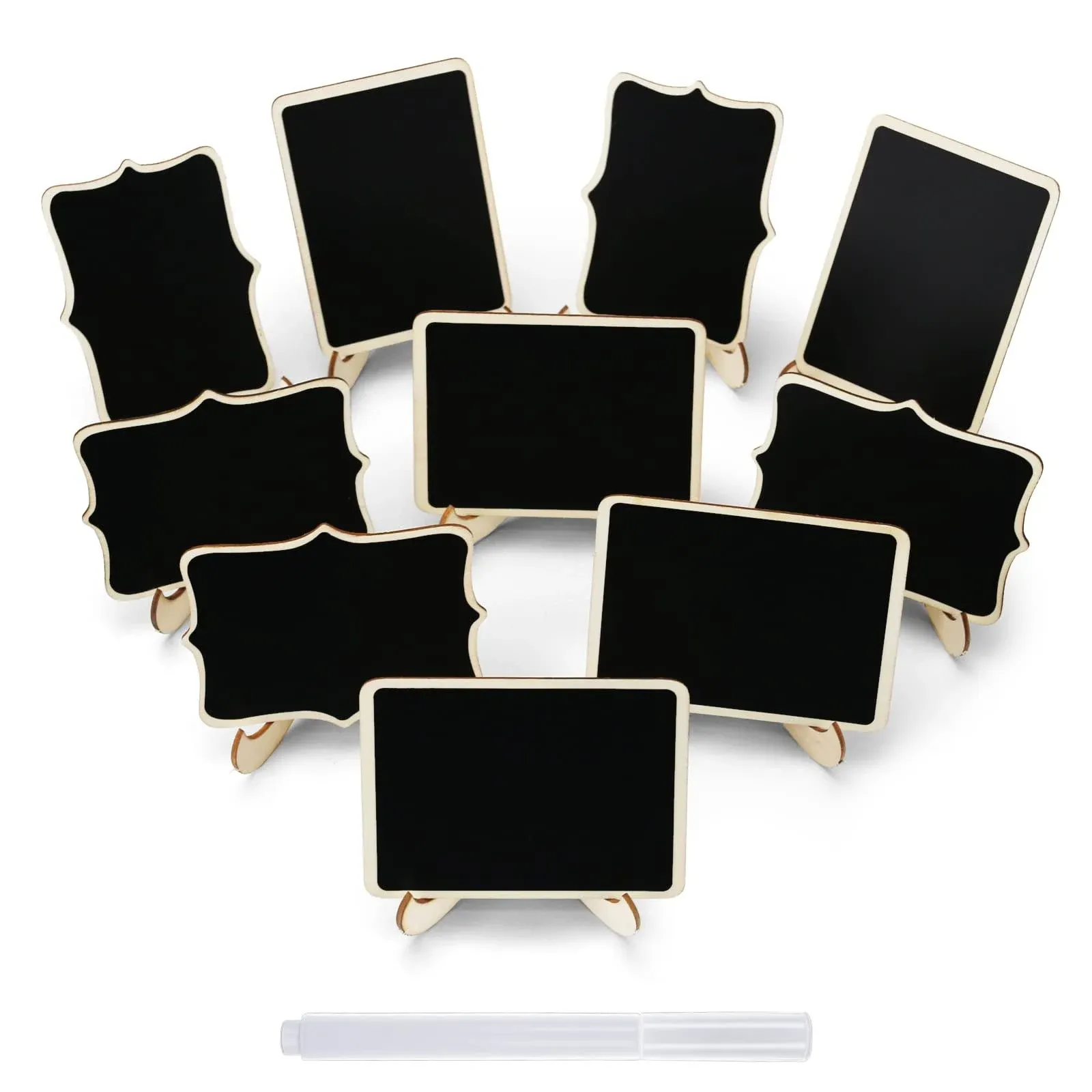 JEFURE 12 Pcs Mini Chalkboard Signs, Small Chalkboard Labels with Easel Stand ...