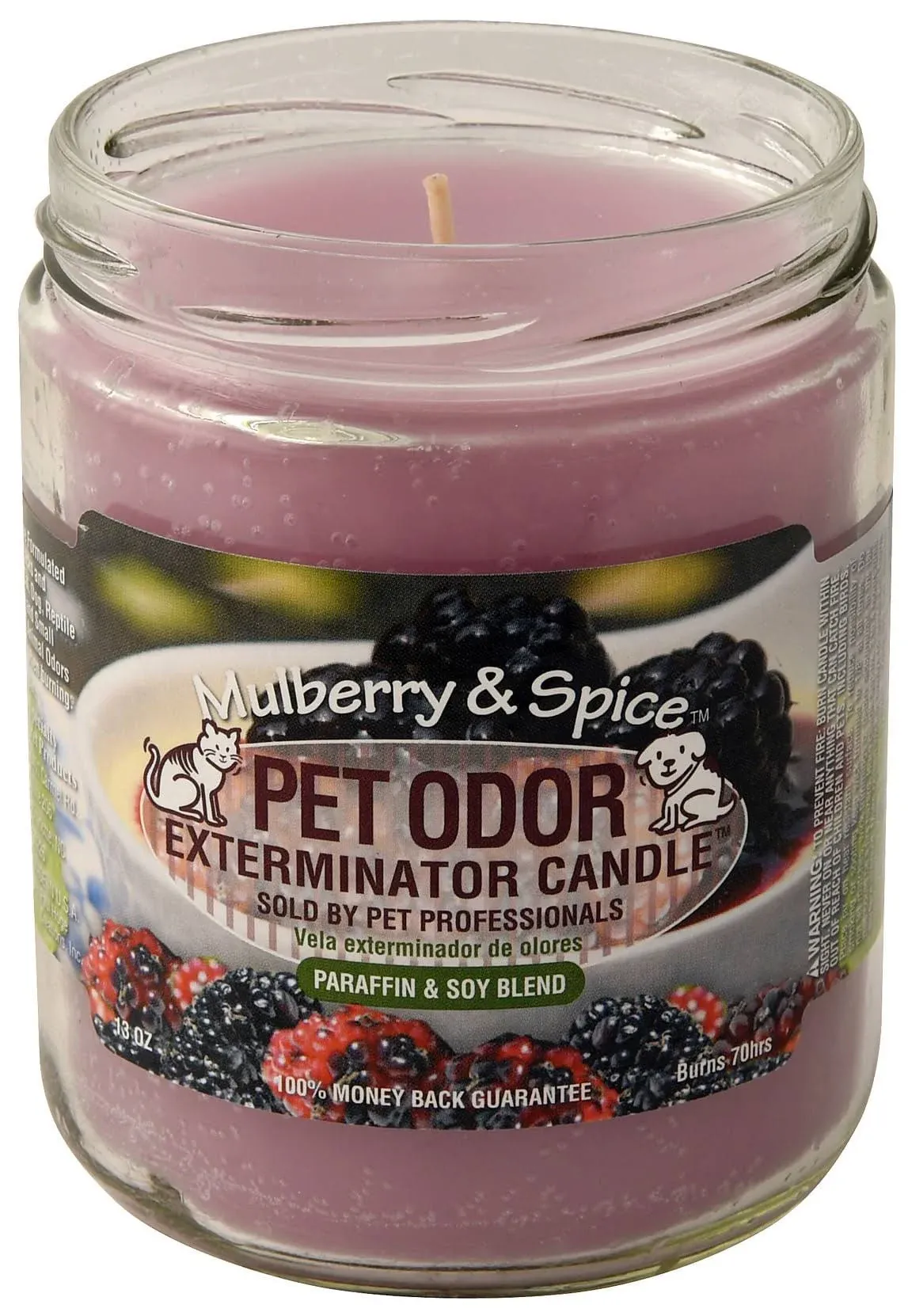 Pet Odor Exterminator Candle, Mulberry & Spice, 13 Oz