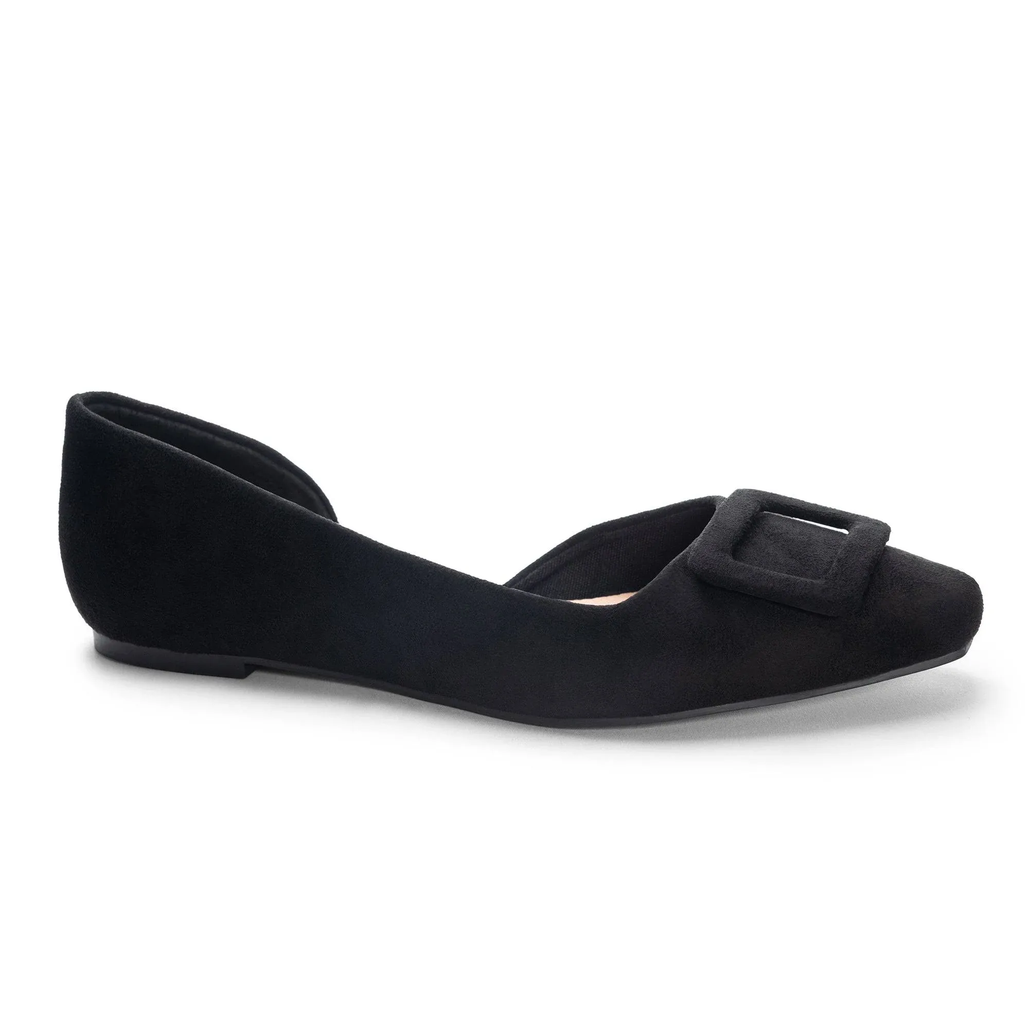 Chinese Laundry Raelynn Fine Side Half D'Orsay Flat Black