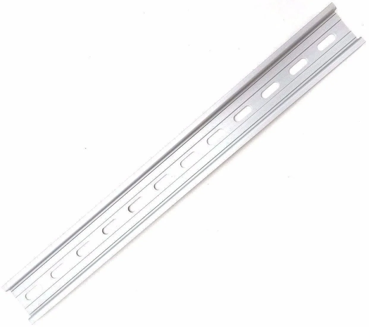 T&G 1 Piece DIN Rail Slotted Aluminum Rohs 12" Inches Long 35mm Wide 7.5mm High