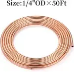 3/4" OD x 11/16" ID x 50 Ft, 0.8mm/0.031" Thick Annealed Refrigeration Copper Tubing Type ACR