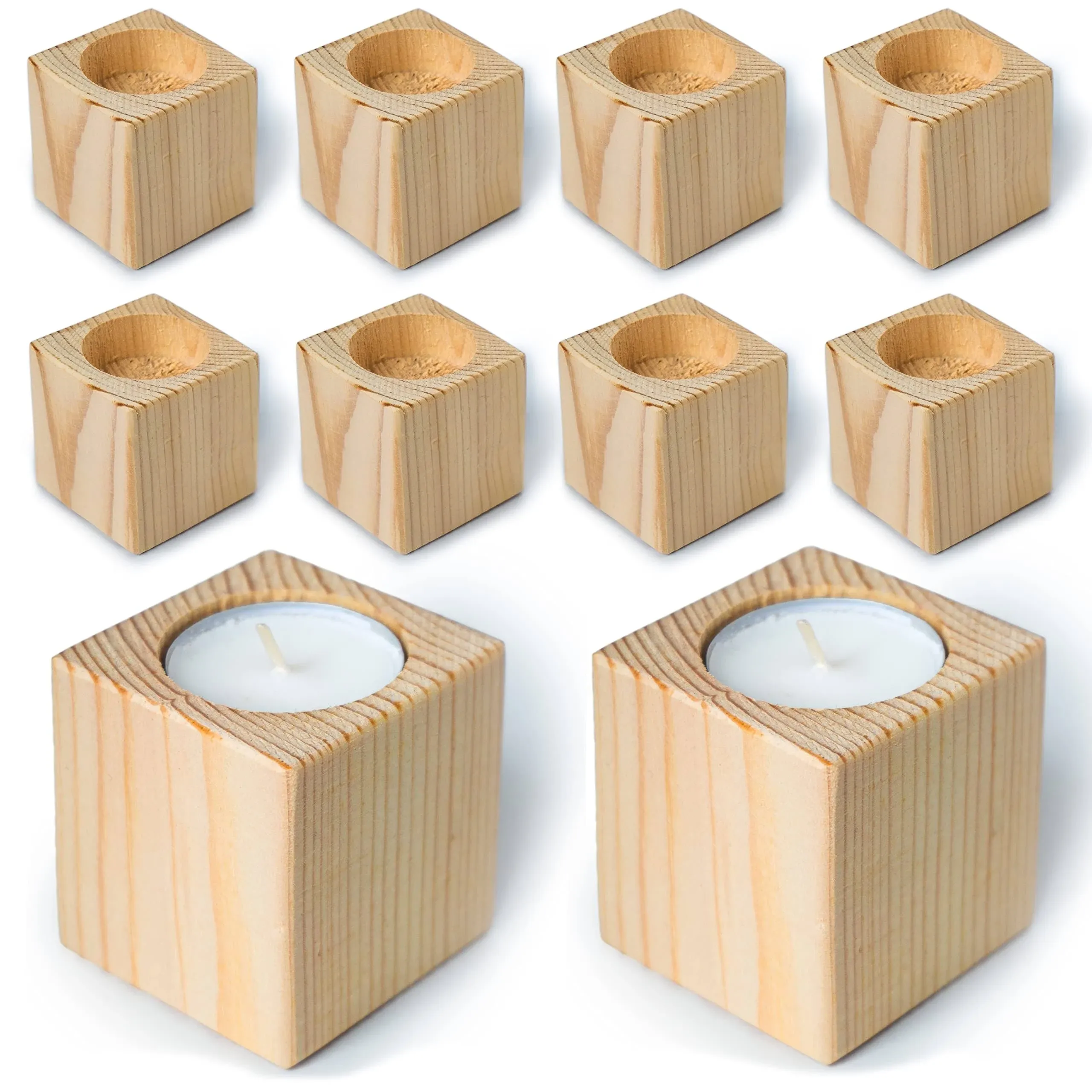 Sarap Wood Tealight Candle Holder