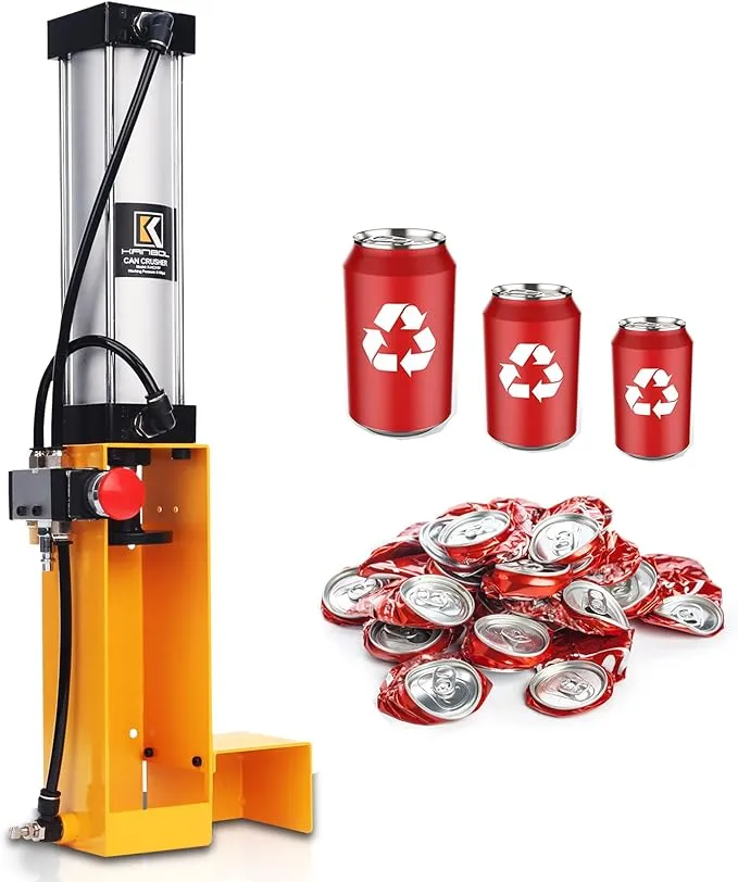 Pneumatic Can Crusher for Recycling 12 Oz. and 16 Oz. Soda Beer Can Crusher Smas