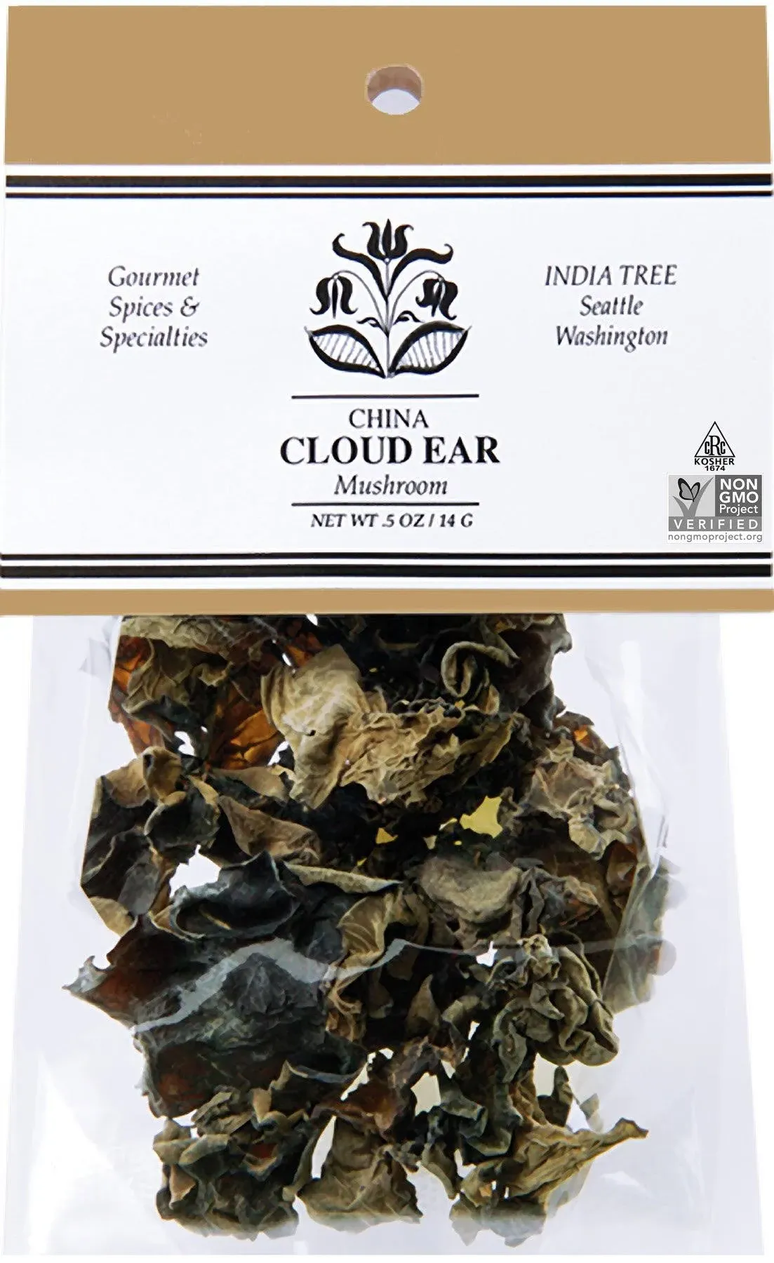 India Tree Cloud Ear Mushrooms, .5 oz (Pack of 4)