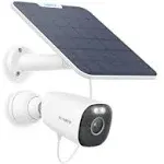 REOLINK Argus Eco Ultra, Solar Camera Outdoor Wireless, 4K Security Camera, 5G/2.4GHz Dual WiFi, Forever Power with Solar Panel, Spotlight, AI Detection, No Monthly Fee, Home Hub Compatible