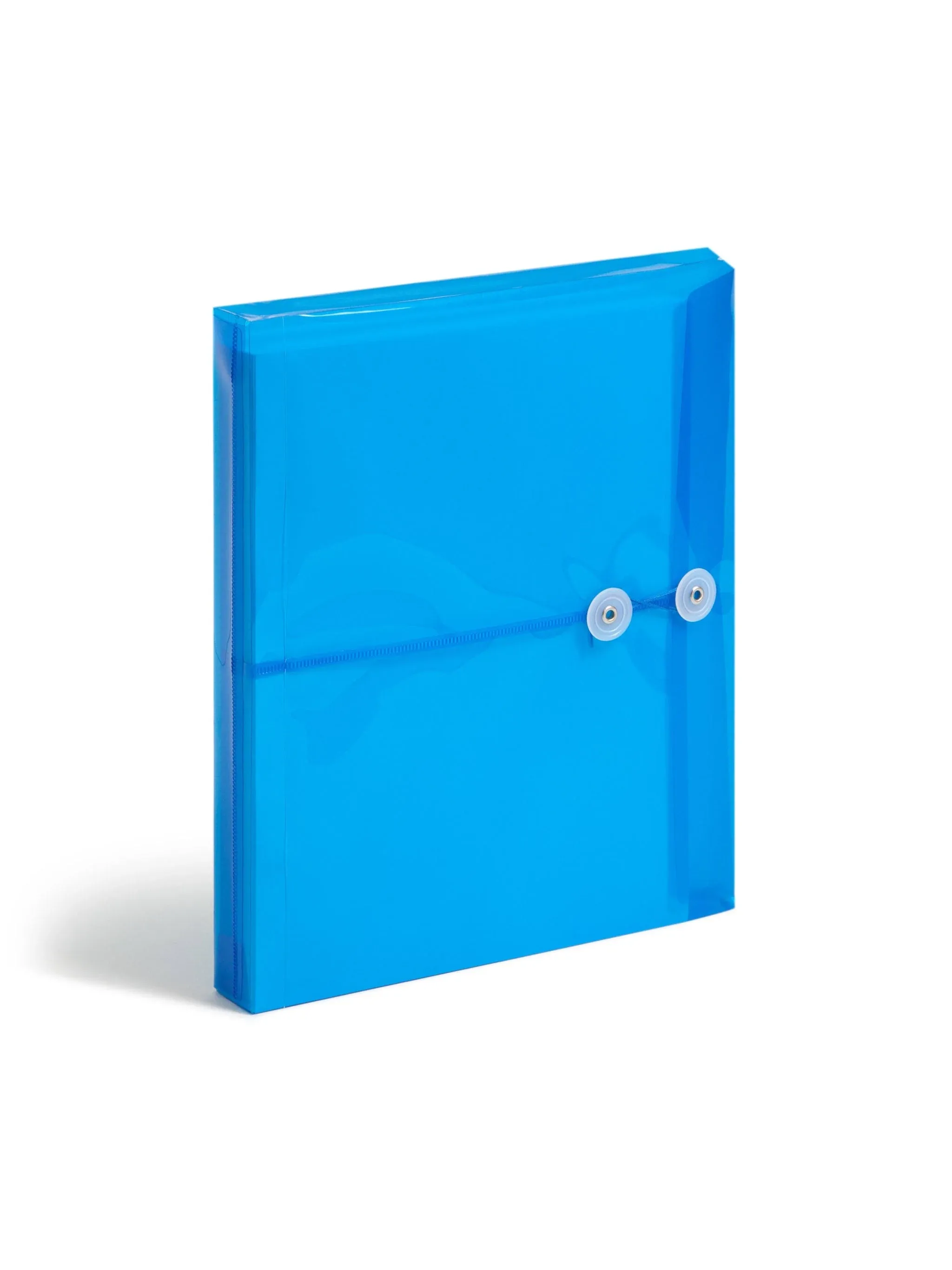 Smead™ Poly String and Button Interoffice Envelopes, Open-Side (Horizontal), 9.75 x 11.63, Transparent Blue, 5/Pack