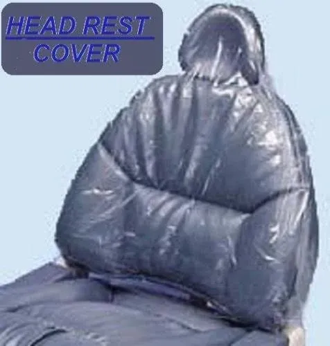 Safe-Dent Headrest Covers 10&#034; x 11.25&#034; Clear Plastic, Disposable 250/Bx