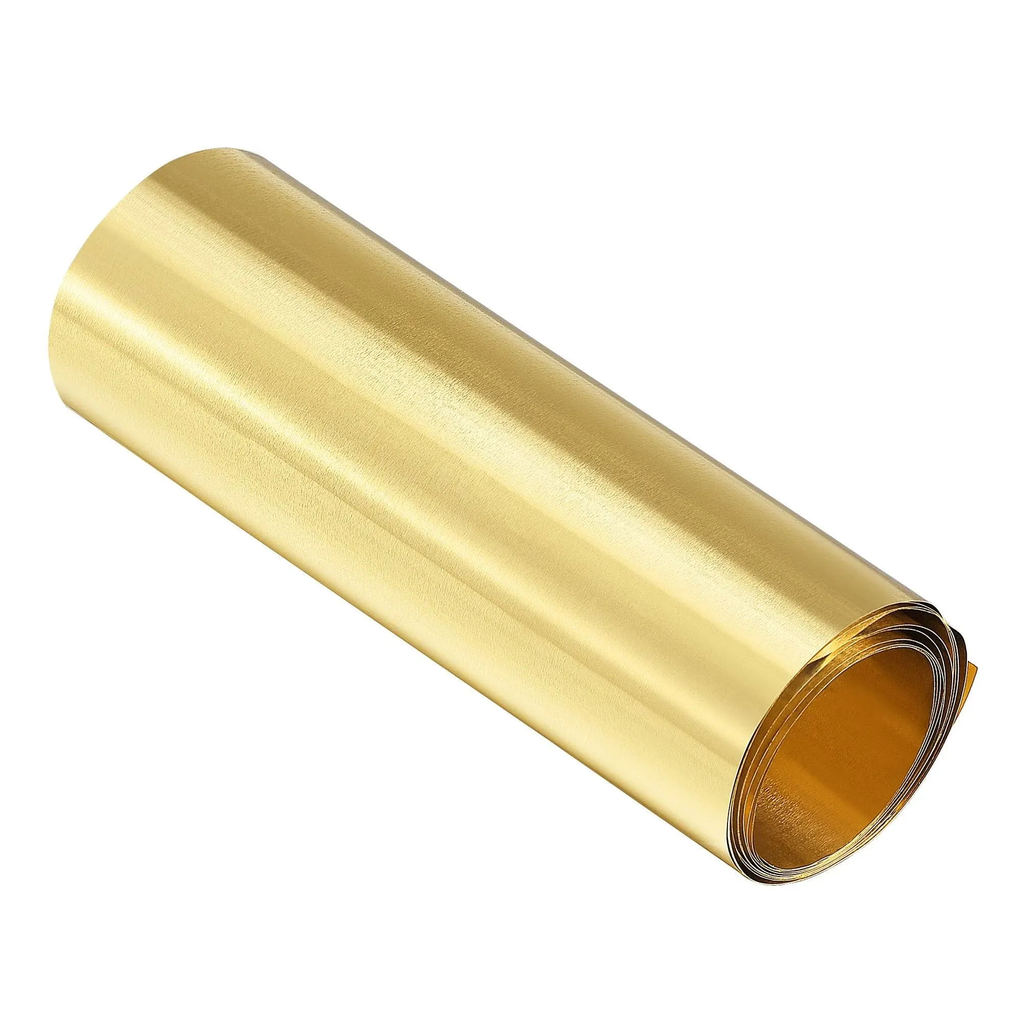 sourcing map Brass Sheet Roll, Metal Foil Plate 1000mm x100mm x 0.03mm