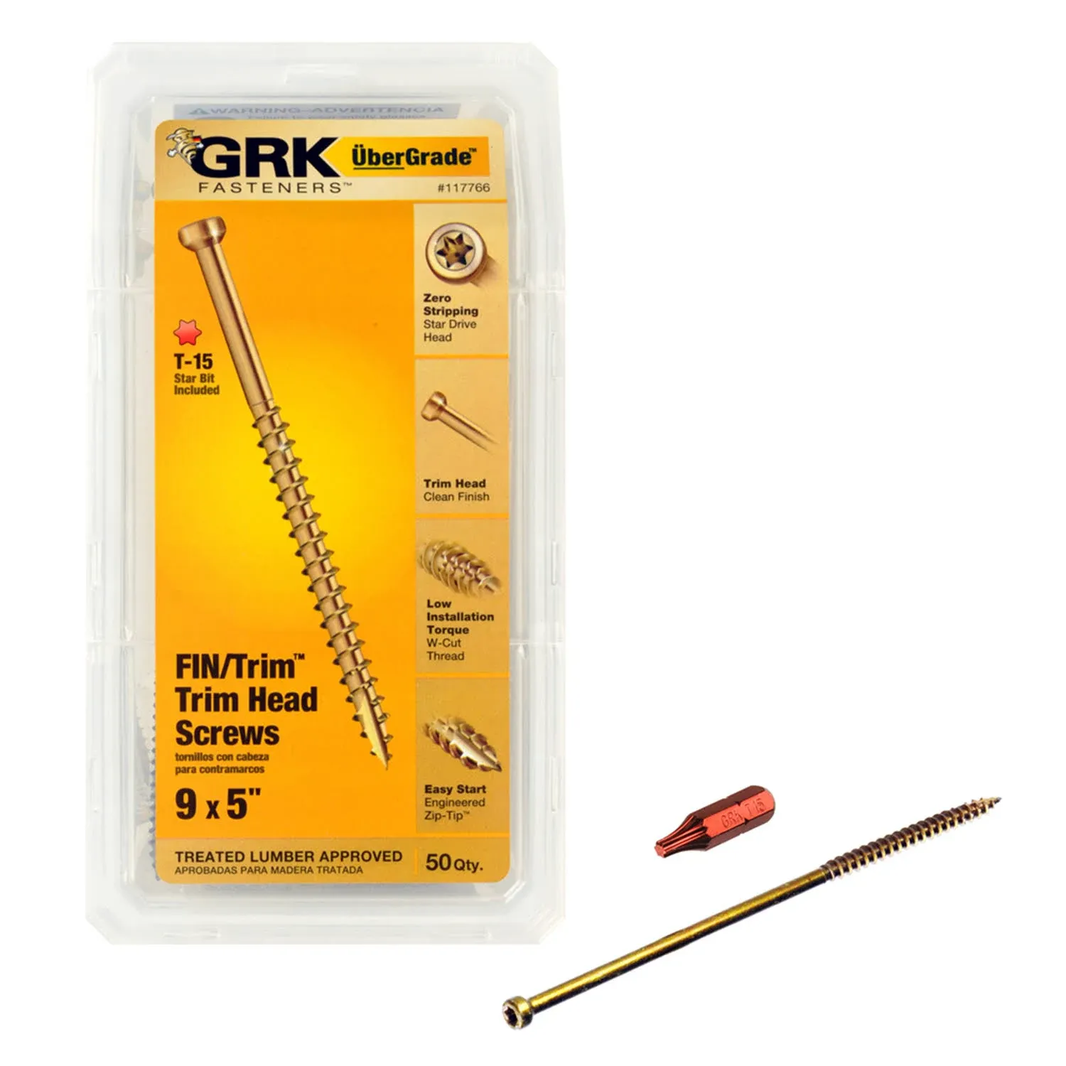 Grk Fasteners FIN/Trim Screws, Trim Head - 50 screws