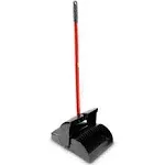 Libman 917 Lobby Broom & Dust Pan Set - Closed Lid - Pack of 2 - Red