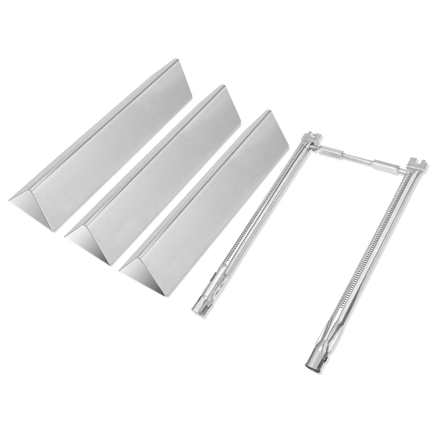 Grill Replacement Parts 7635 for Weber Spirit, Flavorizer Bars 15.3 inch Flavorizer Bars and 69785 Burner for Weber Spirit I & II 200 with Front