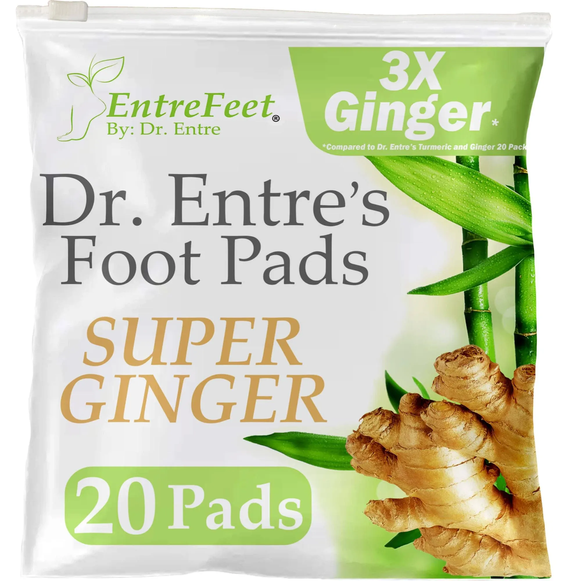 Dr. Entre&#039;s Super Ginger Foot Pads: Premium Effective Foot Pads to Feel Bette...