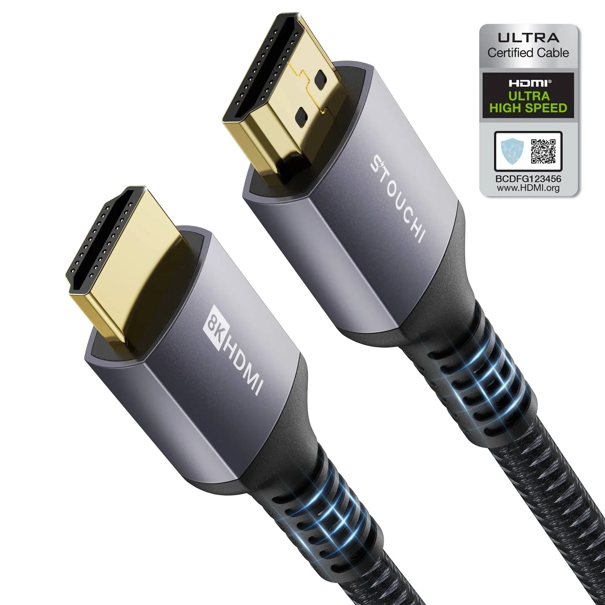 Stouchi 8K HDMI Cables 48Gbps (Certified) 10ft/3m, Ultra High Speed HDMI 2.1A ...