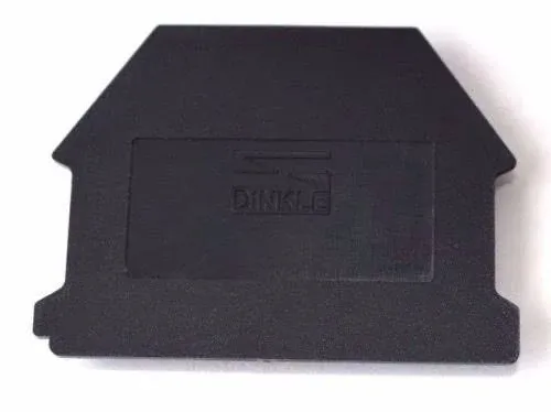 Dinkle Dk4nc-bk DIN Rail Terminal Block End Cover for DK2 5n-bk Dk4n-bk Black ...