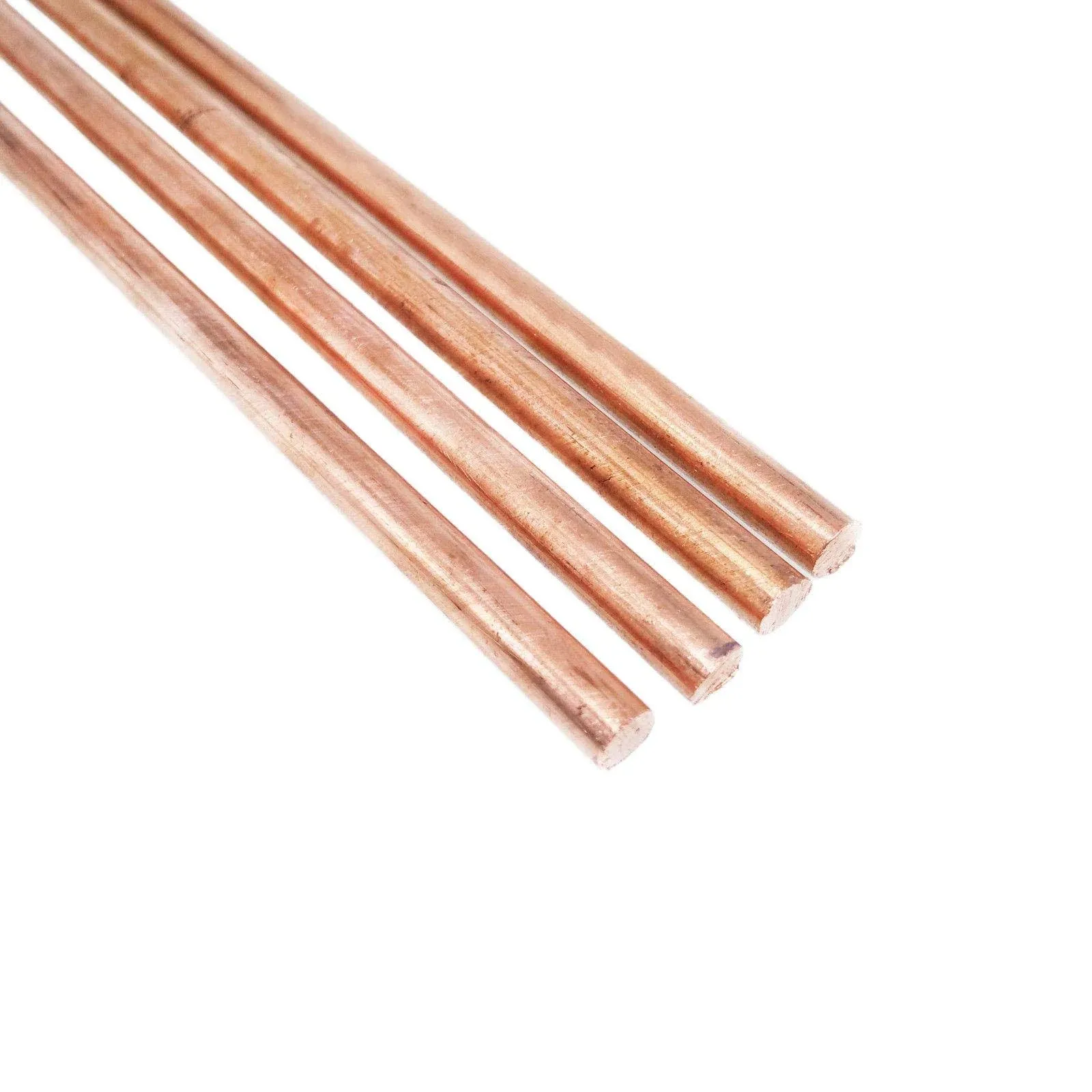 US Stock 4pcs 5mm Dia. 9.85&#034; Long 99.9% Pure Copper T2 Cu Metal Rods Cylinder