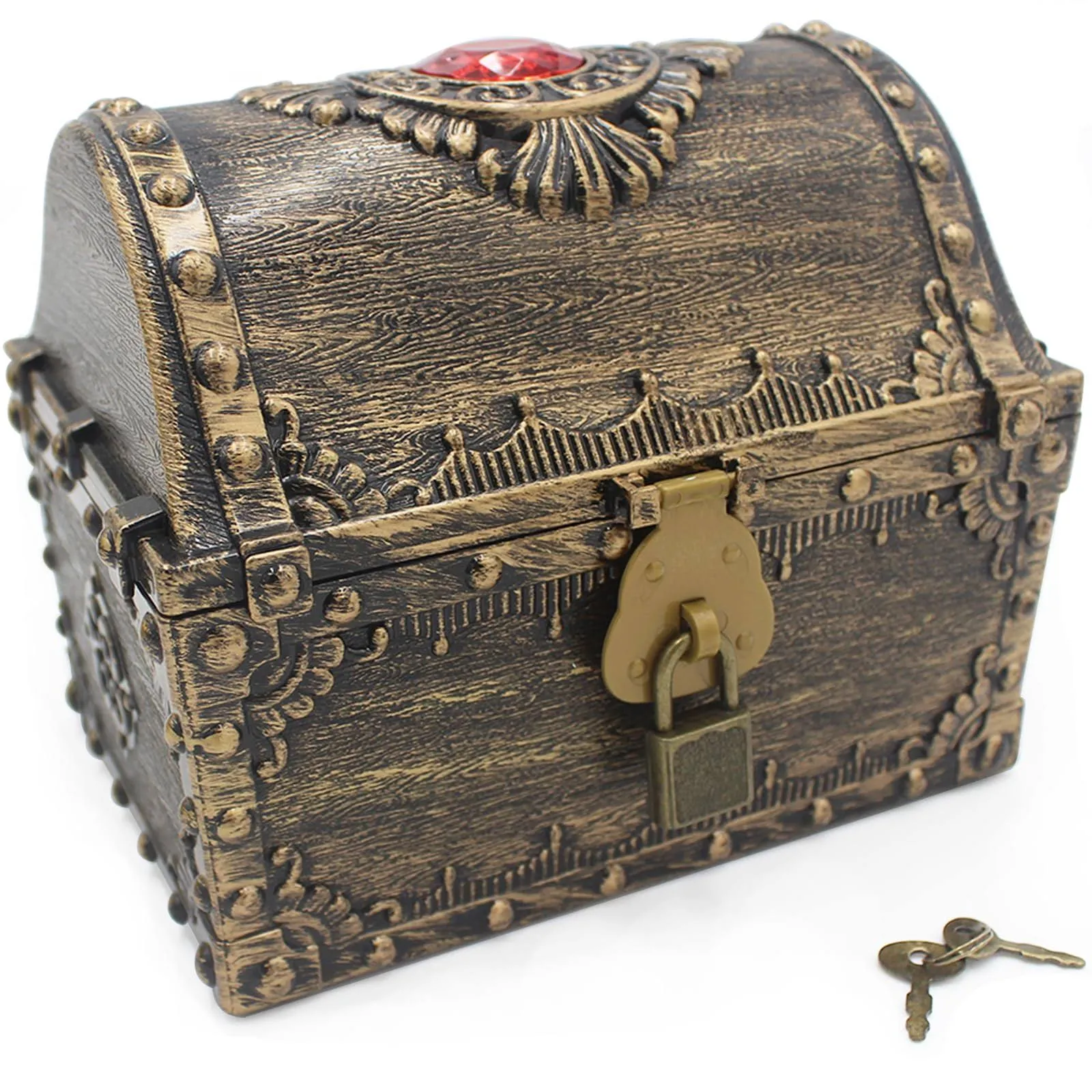 Large Treasure Chest for Kids, Plastic Toy Pirate Chest Decorative - Teacher's ...