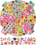 2020 PCS Valentines Day Stickers for Kids, 120 Sheets Heart Multi 