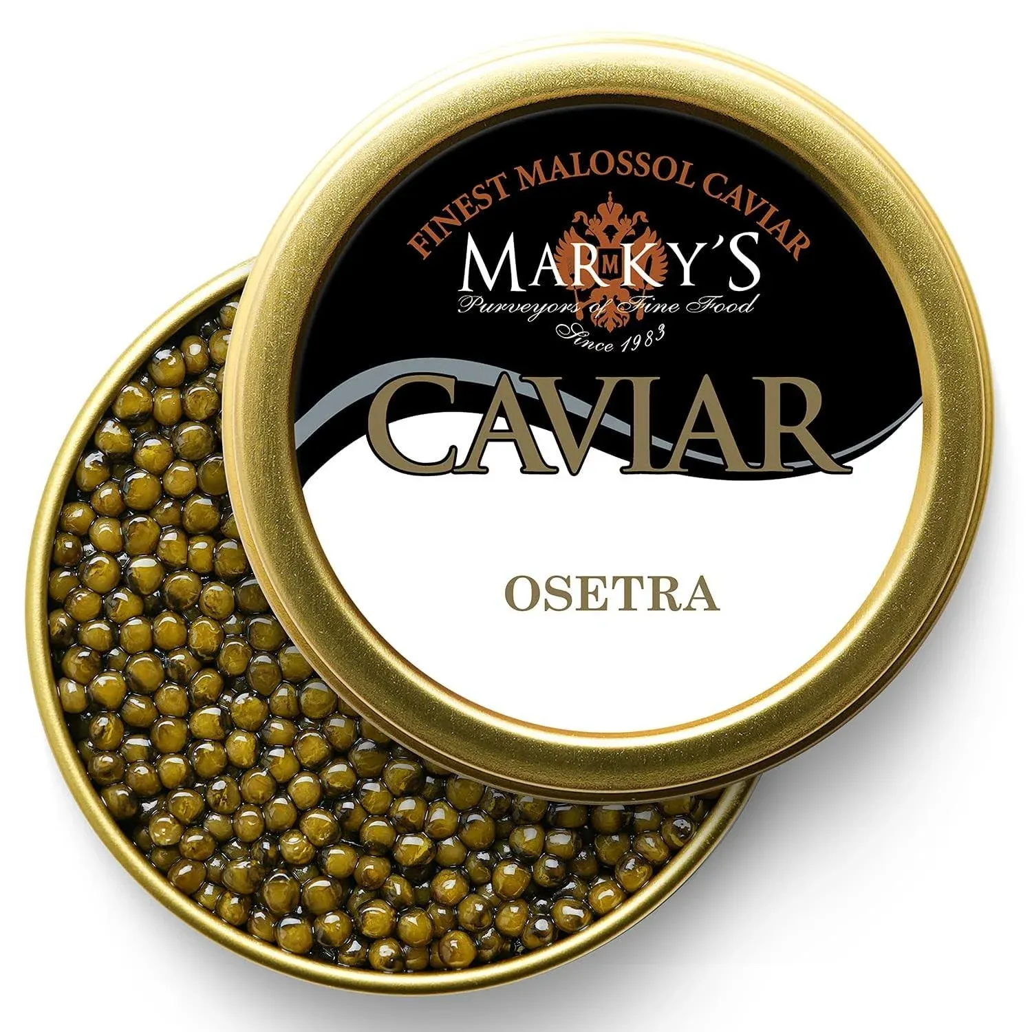 Marky's Premium Osetra Sturgeon Black Caviar - 2 oz / 56 G - Malossol Ossetra Bl