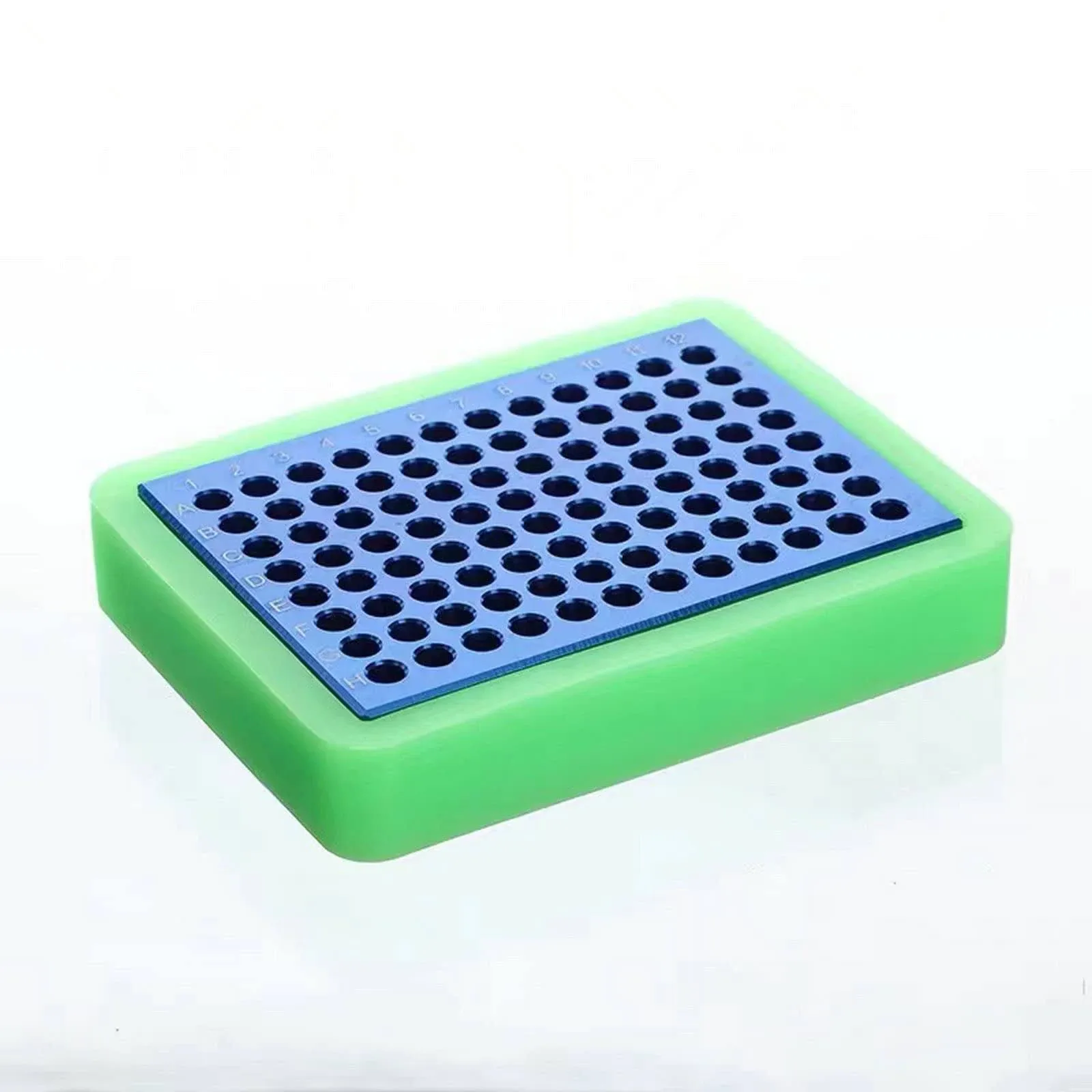 96 Well Aluminum Cooling Block - PCR Cooler for 0.2 mL PCR Tubes, Stripes and...