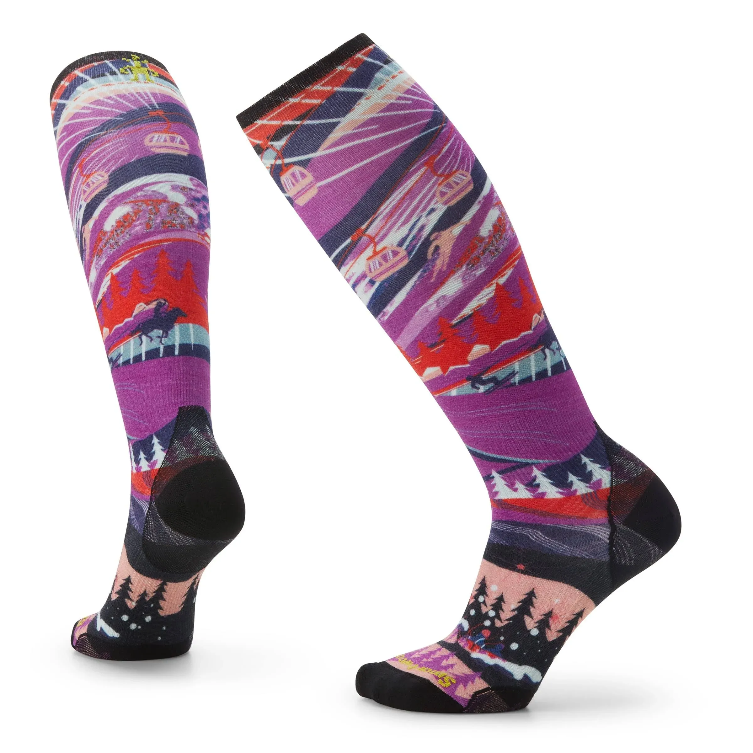 Smartwool Women's Ski Zero Cushion Skication Print OTC Socks