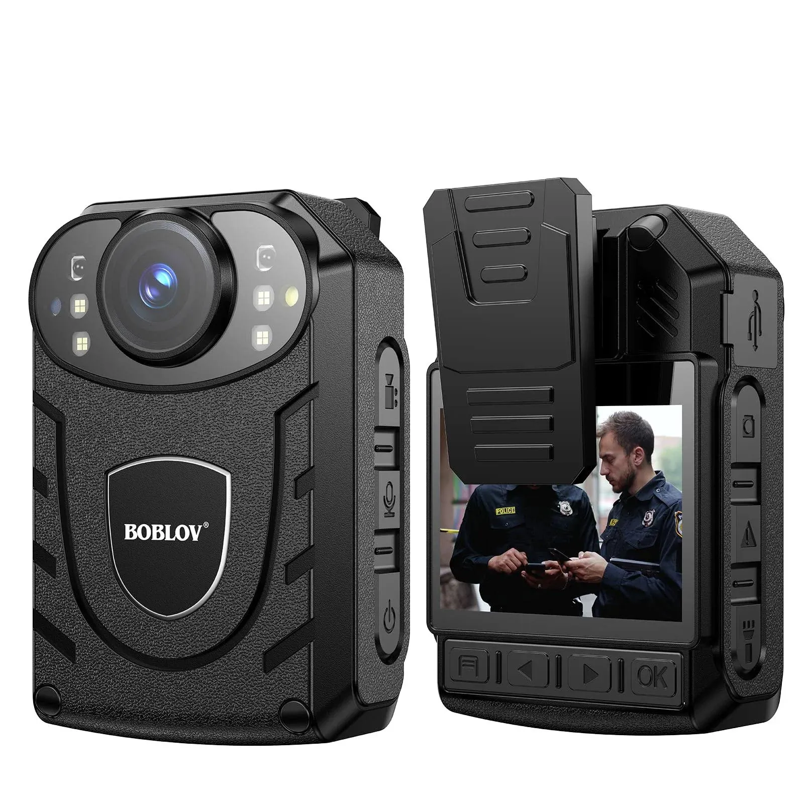 BOBLOV KJ21 1296P Body Wearable Camera Support Memory Expand Max 128G Lightweight and Portable Easy to Operate Auto Night Vision and Support 8-10Hours Recording (KJ21+No Card)