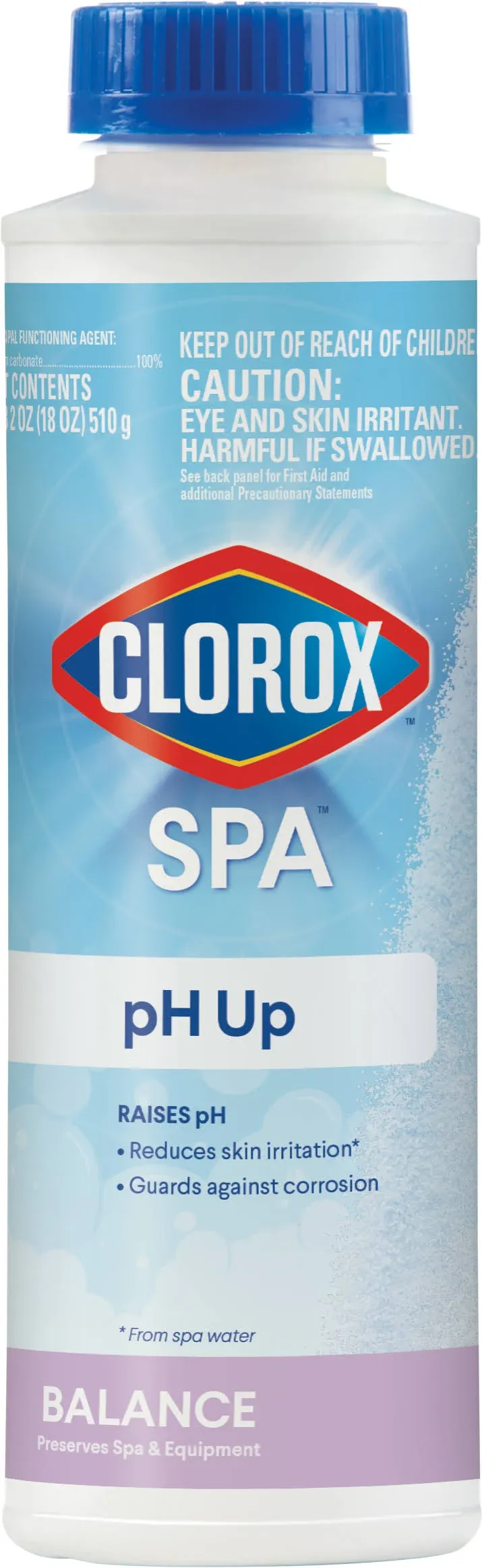 Clorox® Pool&Spa™ Spa pH Up, Raises pH in Spa Water, Safe for All Spa Types, 18 ounce (Pack of 1)